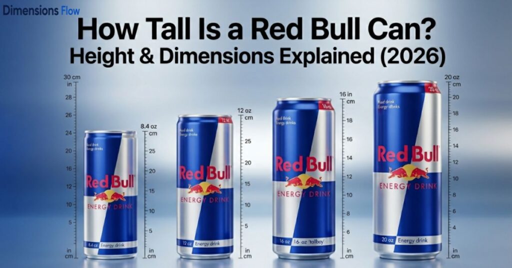 how tall is a red bull can