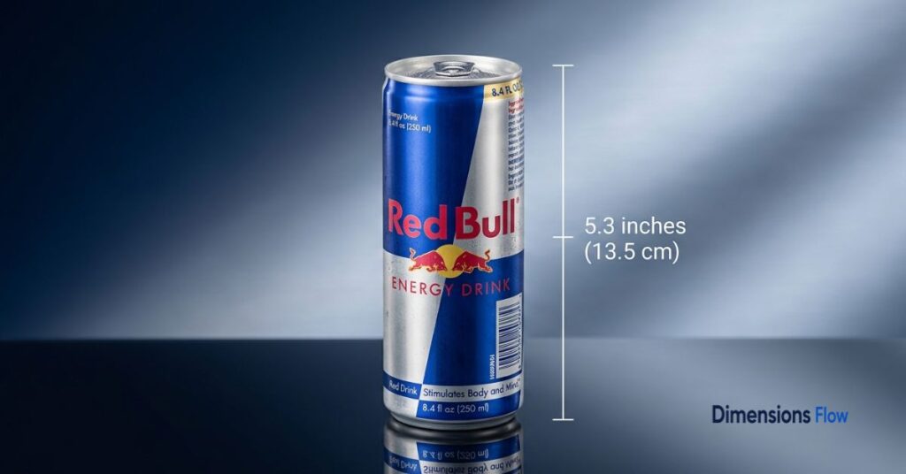 how tall is a red bull can