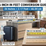 26inch in feet