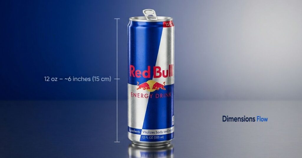 how tall is a red bull can