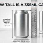 how tall is a 355ml can