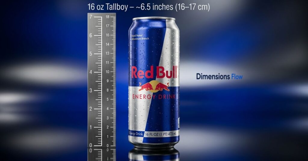 how tall is a red bull can