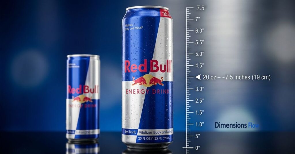 how tall is a red bull can