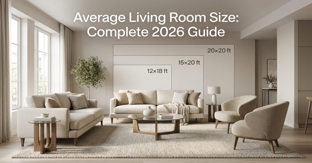 average living room size