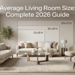 average living room size