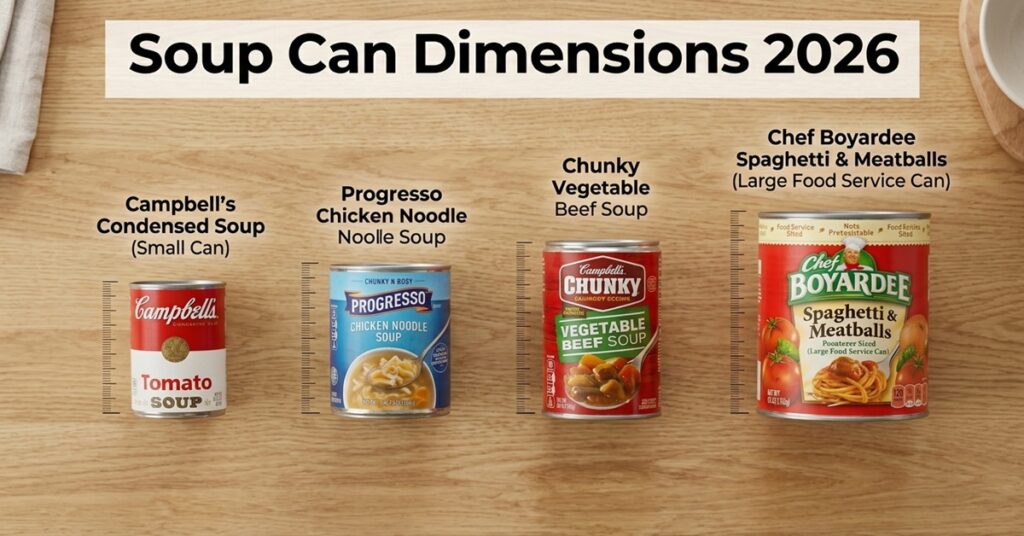 soup can dimensions