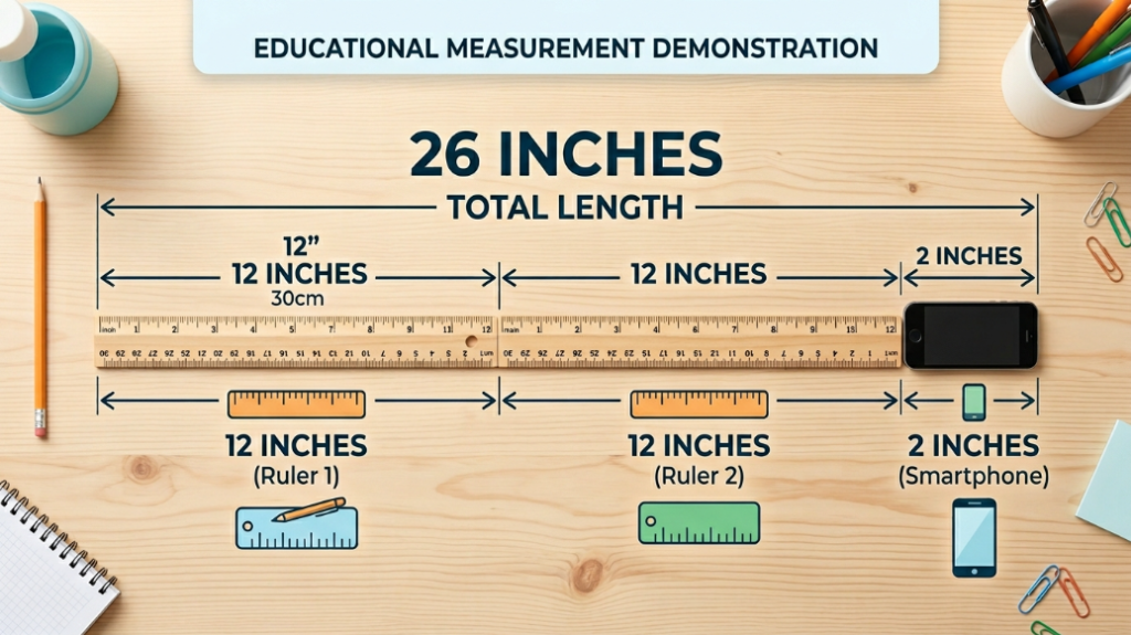 26inch in feet