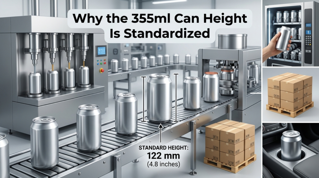 how tall is a 355ml can