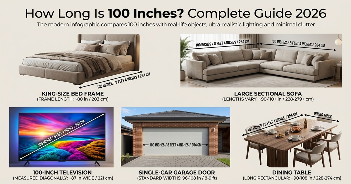 how long is 100 inches