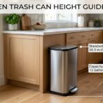 kitchen trash can height