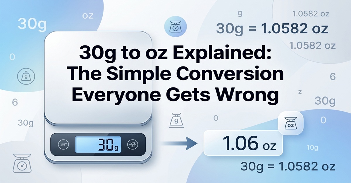 30g to oz