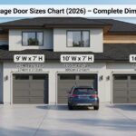 standard garage door sizes chart