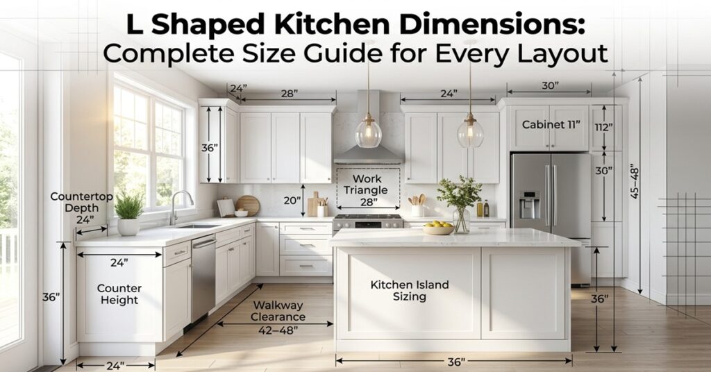 l shaped kitchen dimensions