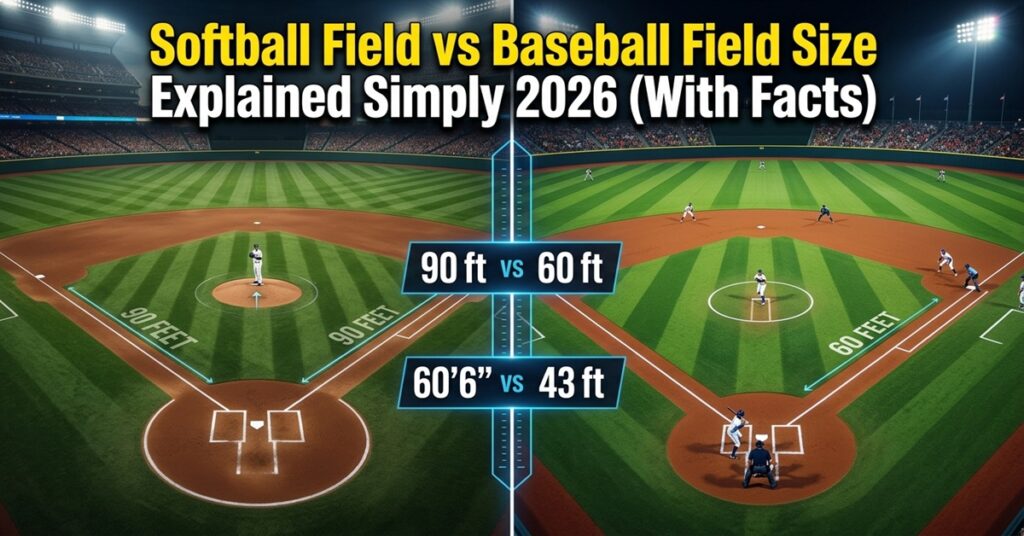 softball field vs baseball field size