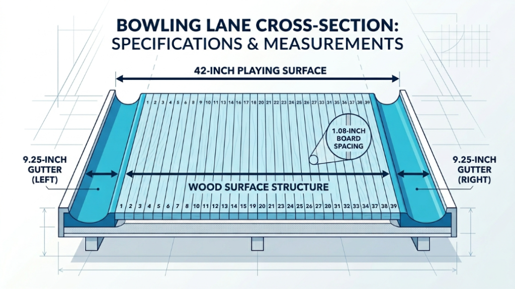 how wide is a bowling lane