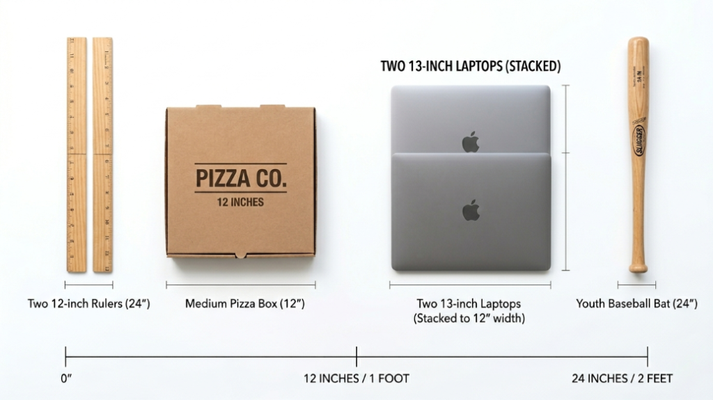 how long is 24 inches compared to an object