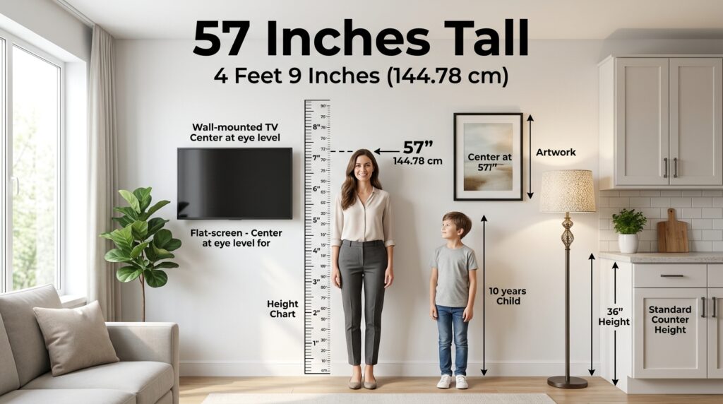 57 inches tall