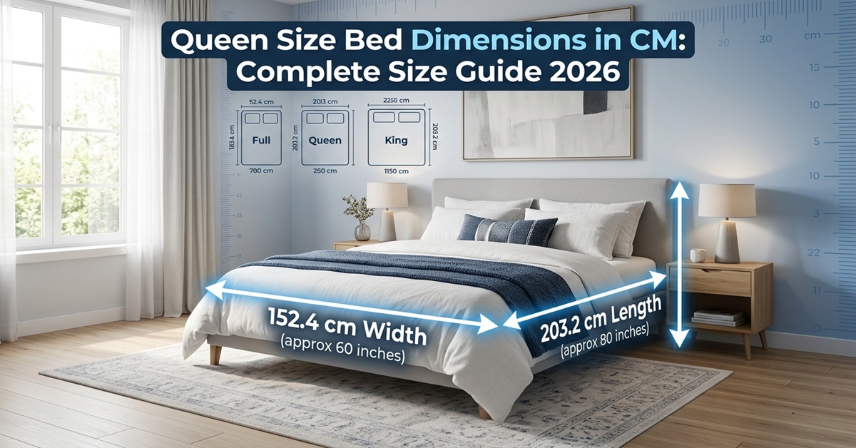 queen size bed dimensions in cm