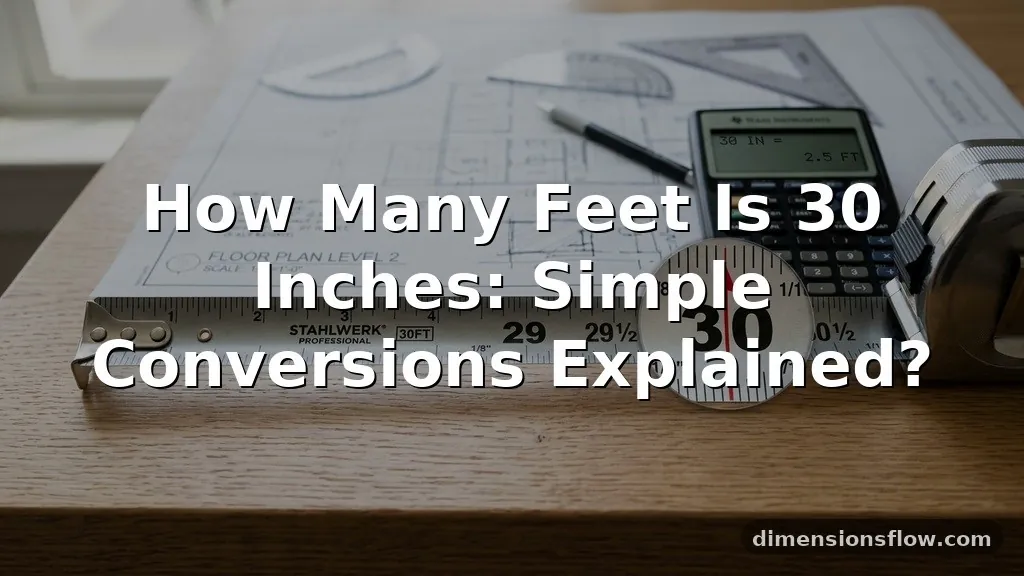 how many feet is 30 inches