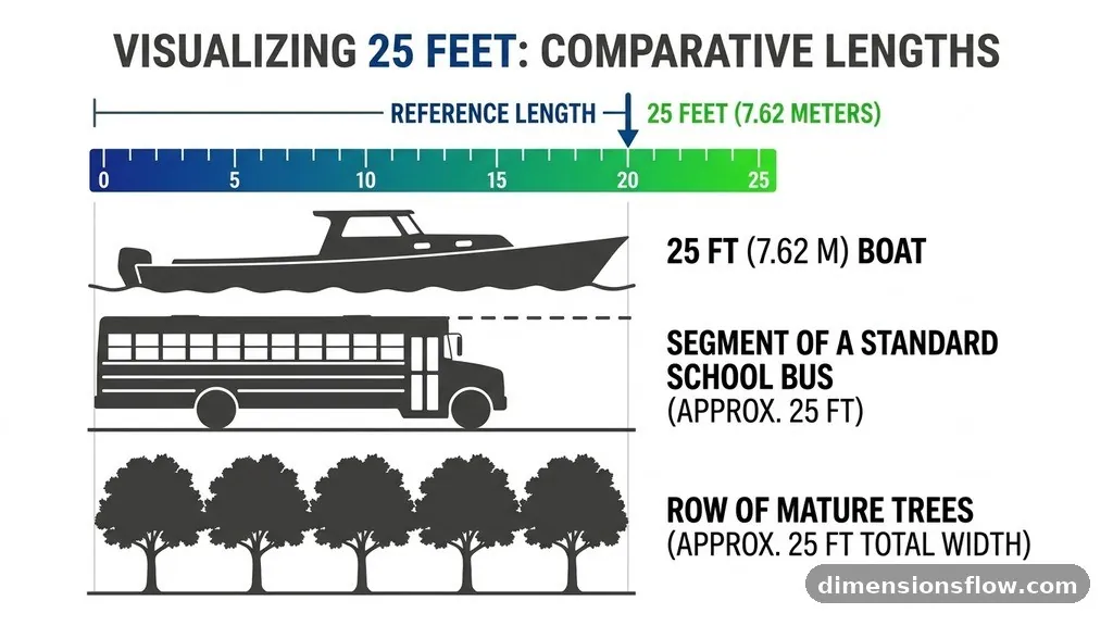 Comparative Measurement Breakdown - 25 Feet Length With 14 Everyday Examples  (2026)