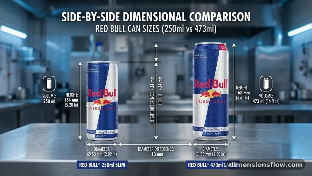 Height and Diameter Breakdown for Popular Variants - Red Bull Can Dimensions: Sizes, Heights & Diameters (2026)