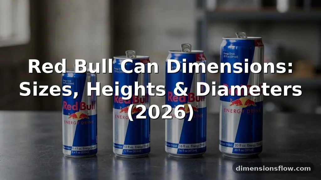 Red Bull Can Dimensions: Sizes, Heights & Diameters (2026)