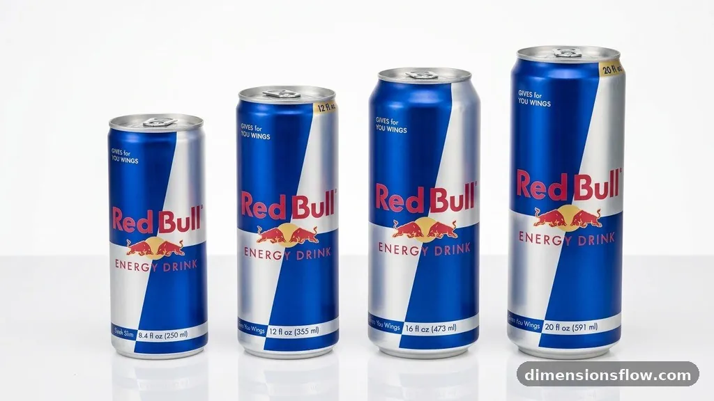Standard Red Bull Can Sizes and Capacities - Red Bull Can Dimensions: Sizes, Heights & Diameters (2026)